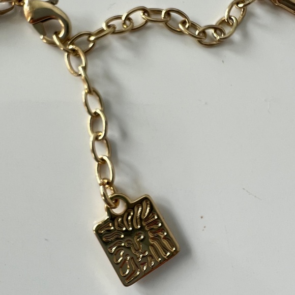 Vintage Anne Klein Gold tonę Choker  Necklace Graduated Pendant Lion Tag - Picture 6 of 14